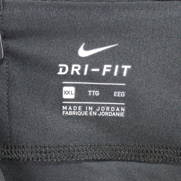 Nike Dri Fit Capri Pants Womens Size XXL Solid Black Pull On Waist NEW - Picture 5 of 5